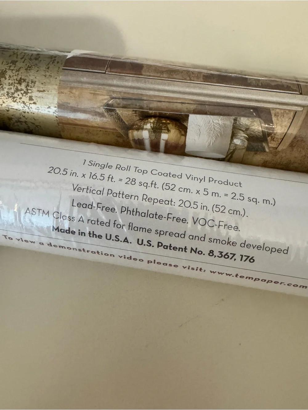 Tempaper Distressed Gold Leaf Removable Wallpaper Roll - Selling 2 rolls